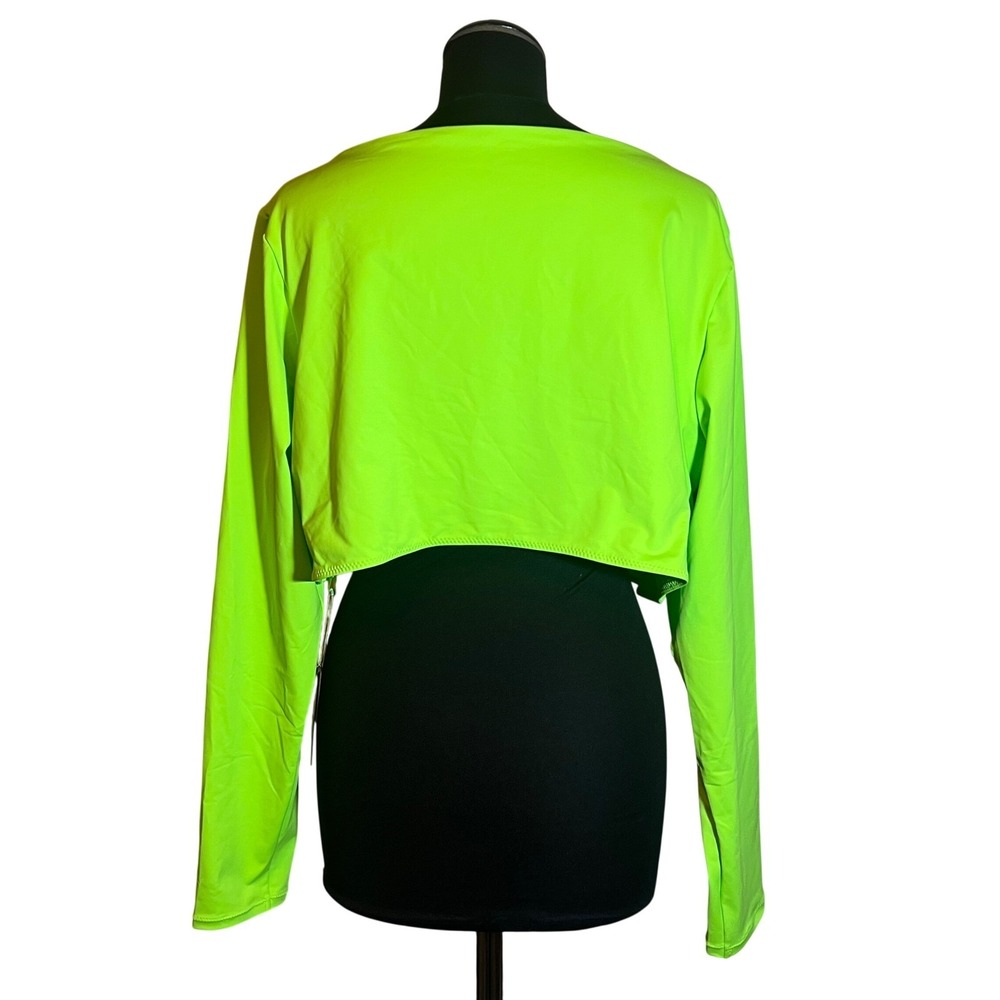SKIMS Recycled Swim Long Sleeve Shrug in Neon Green, Women's Size 4X, NWT - Picture 5 of 16